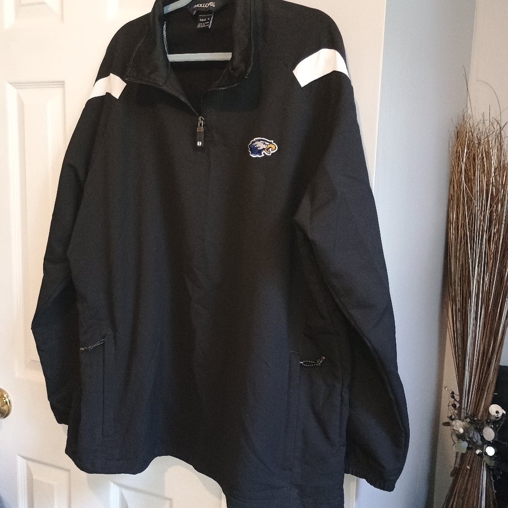 Holloway Men’s XL Eagles‎ Mascot Booster Club Jacket Black White Trim 1/4 Zip - Picture 7 of 16